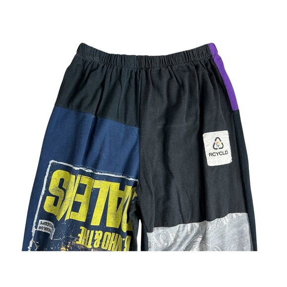 Reworked RCYCLD Graphic T-Shirts Patchwork Upcycled Pants Size S Pull-on - Picture 3 of 9